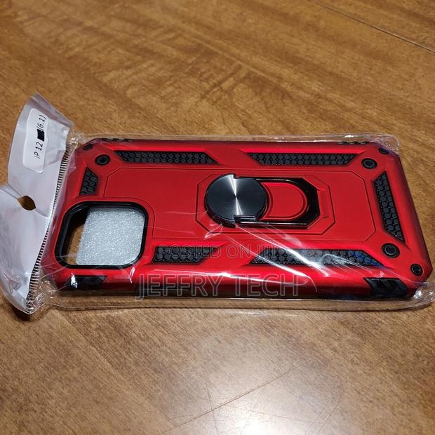 Case for iPhone 12 - Red - W/ Screen Protector and Stand Cli - thumbnail 2