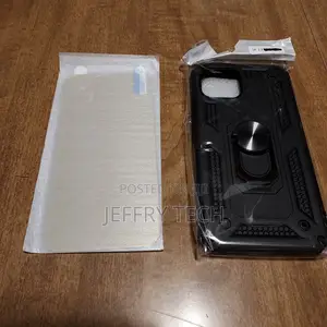 Case for iPhone 12 - Black - W/ Screen Protector and Stand C