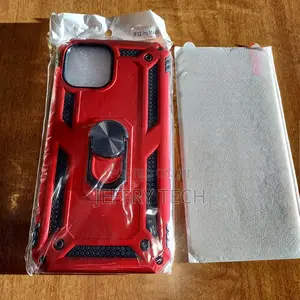 Case for iPhone 12 Pro Max - Red - W/ Screen Protector Sta