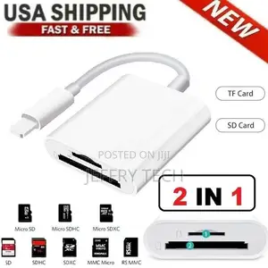 2 in 1 8-Pin to USB 3.0 OTG Adapter for iPhone Connect USB F
