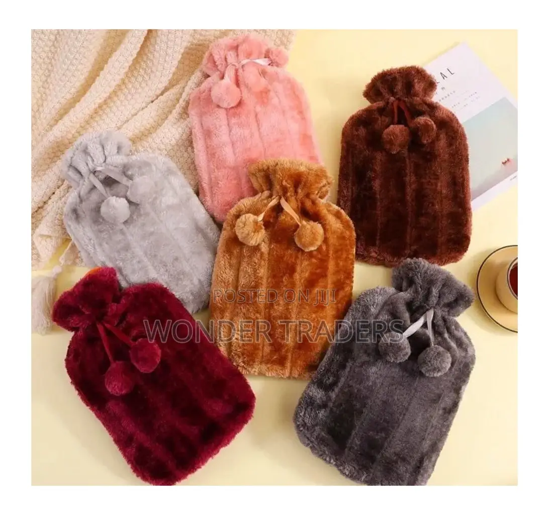 Hot Water Bottles With Faux Fleece Cover