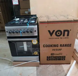 Brand New Von Hotpoint 50 *60 3+1 Standing Cooker Vo/N3eg+1e