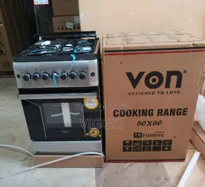 Cool Von Hotpoint 50 *60 3+1 Standing Cooker Vo/N3eg+1e