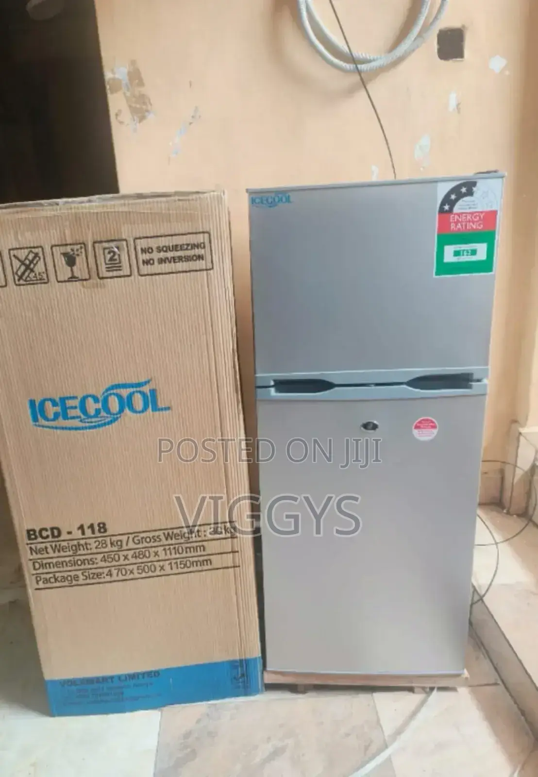 Icecool 118 Litres Double Door Refrigerator I/1r8d