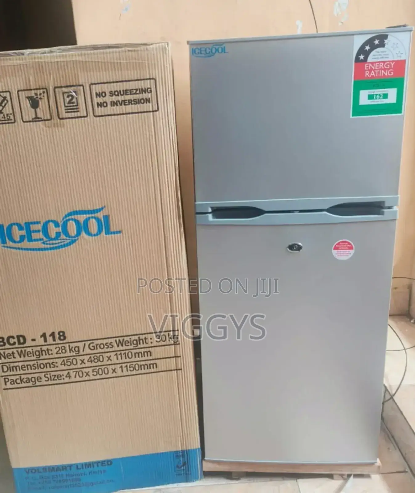 New Icecool 118 Litres Double Door Refrigerator I/1r8d