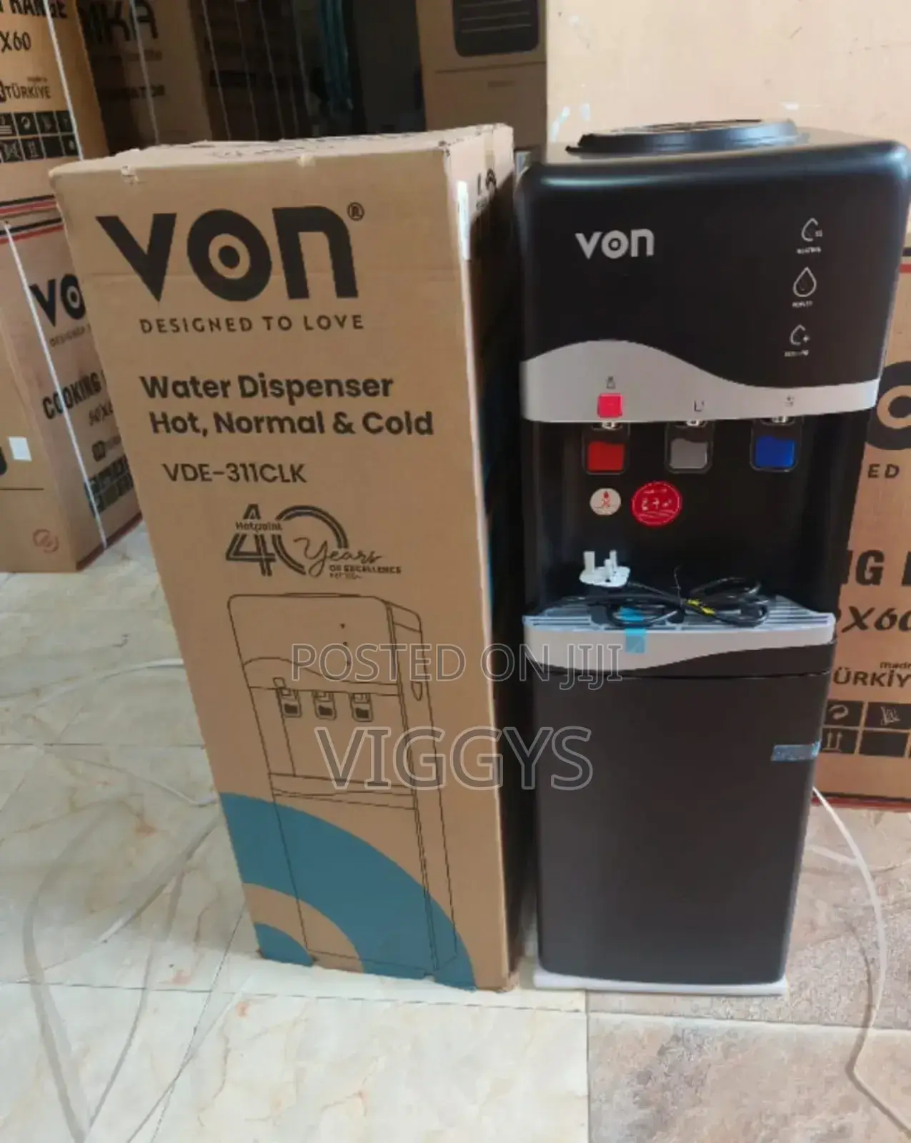 Durable Von 3tap Water Dispenser HCN With Child Lock v/Onh