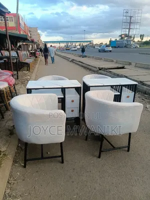 Manicure Set, Marble Tables With Drawers and Chairs.
