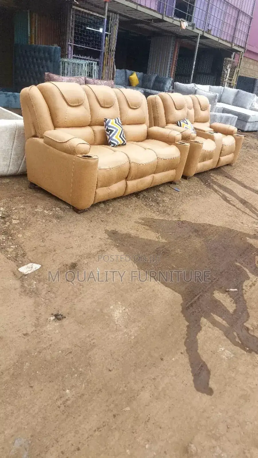 5 Seater Semi Recliner Sofa