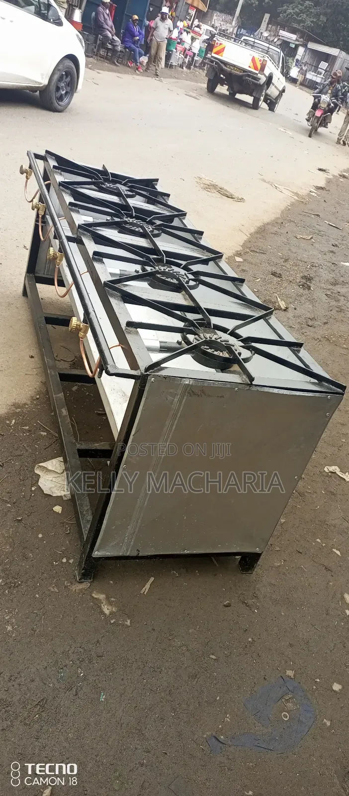 Commercial Closed Four Burner Gas Grill Jikos