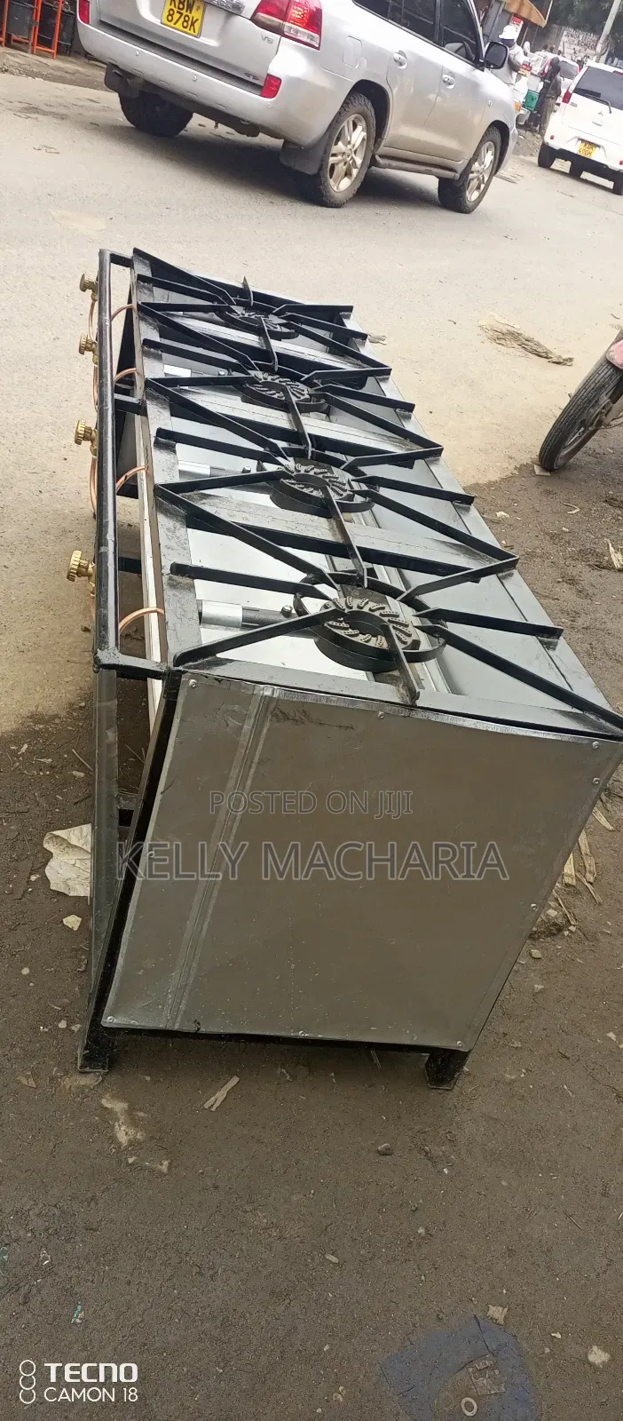 Commercial Closed Four Burner Gas Grill Jikos