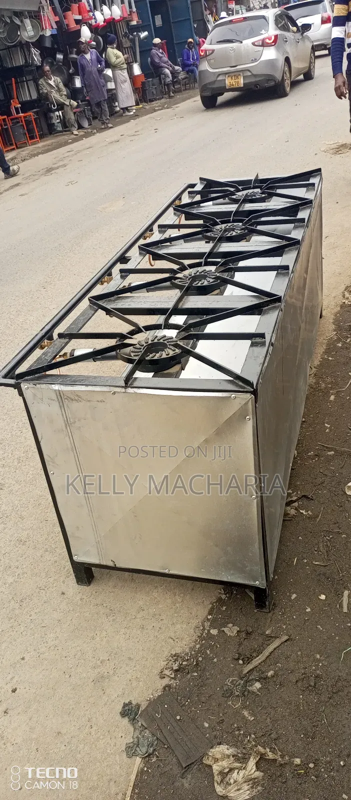 Commercial Closed Four Burner Gas Grill Jikos