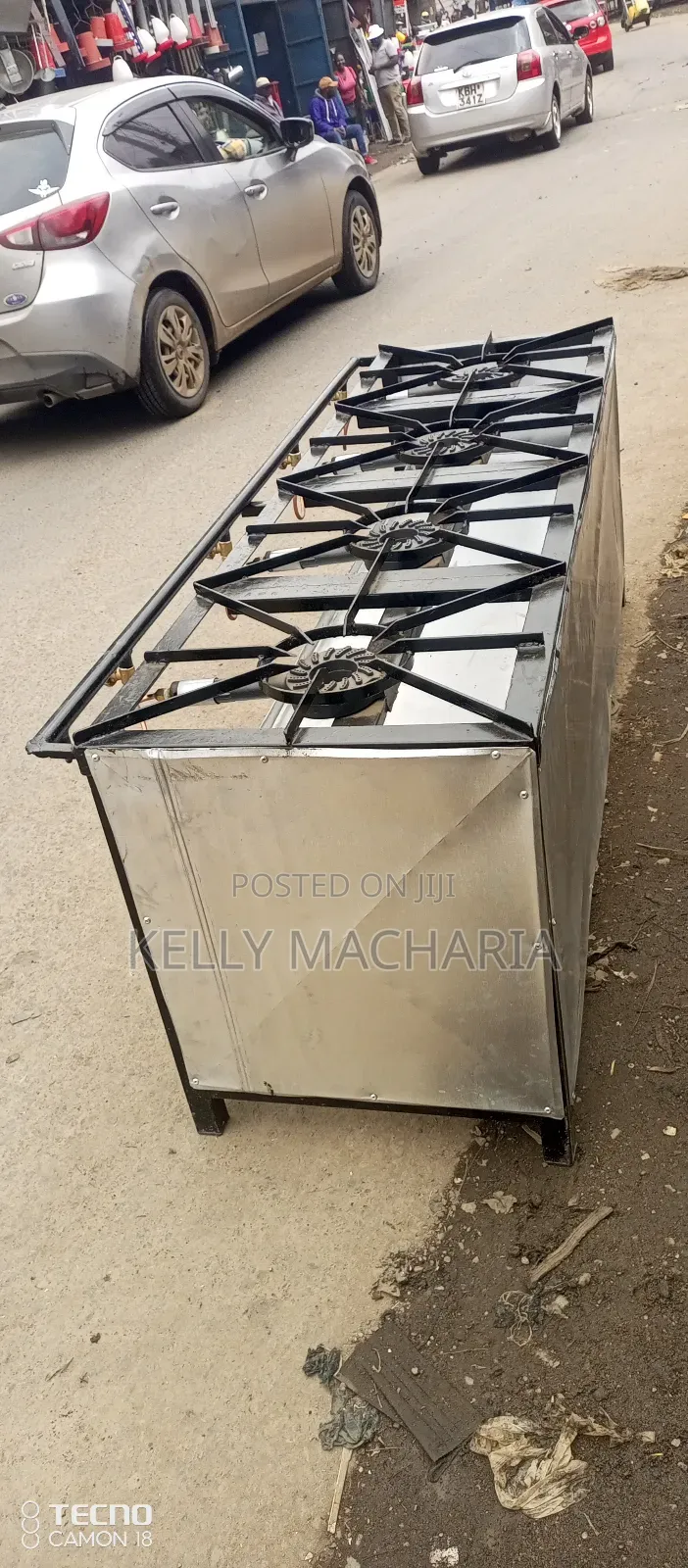 Commercial Closed Four Burner Gas Grill Jikos