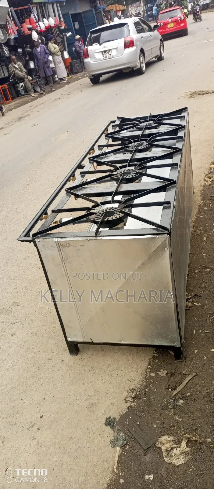Commercial Closed Four Burner Gas Grill Jikos