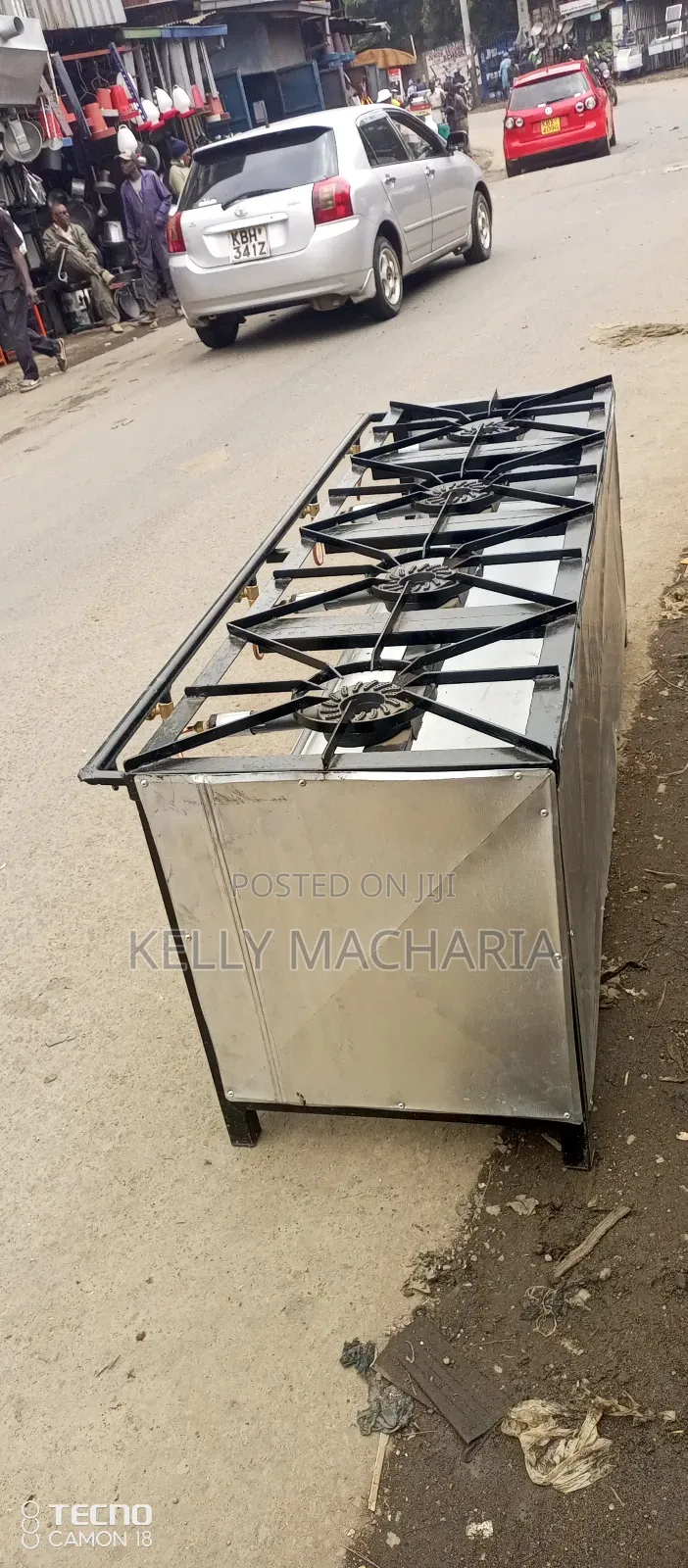 Commercial Closed Four Burner Gas Grill Jikos