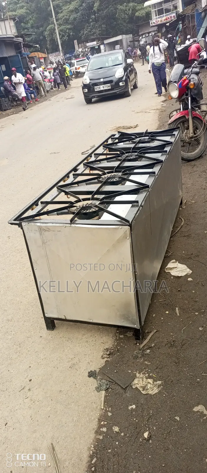 Commercial Closed Four Burner Gas Grill Jikos