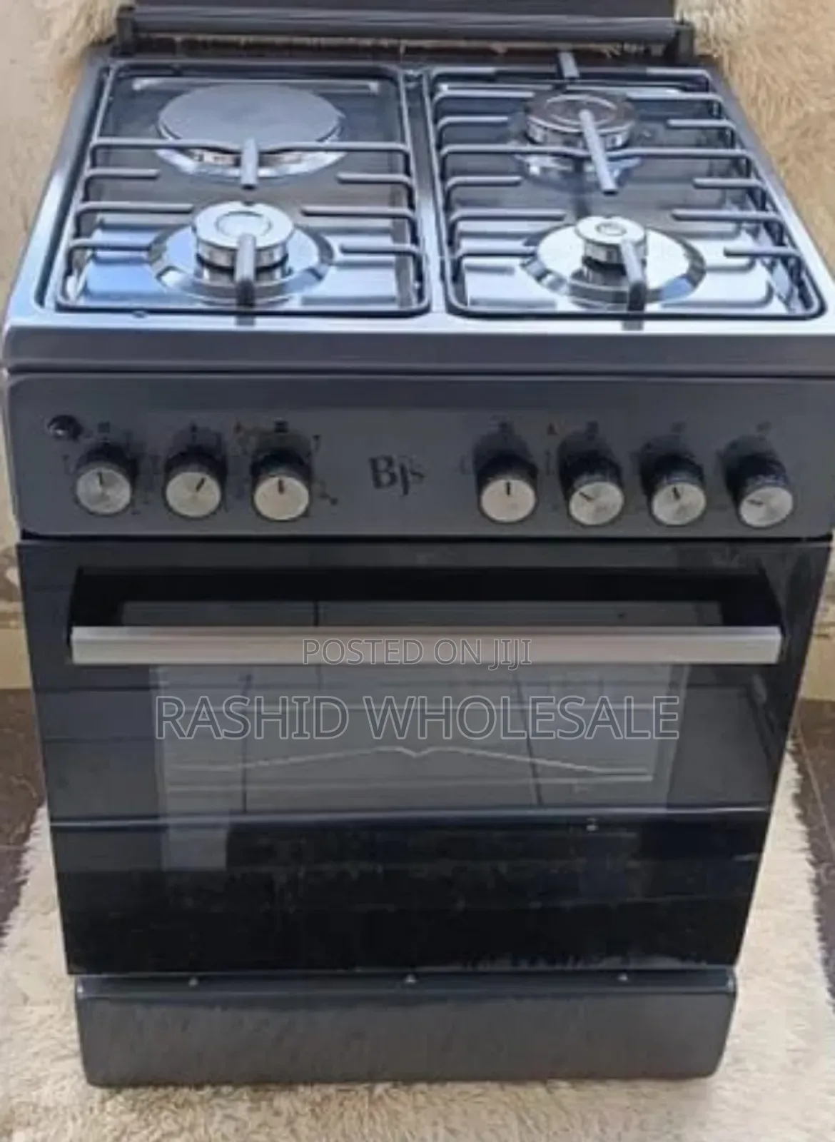 Bj's Black Cooker With Fan In Oven.  Electric Cooker