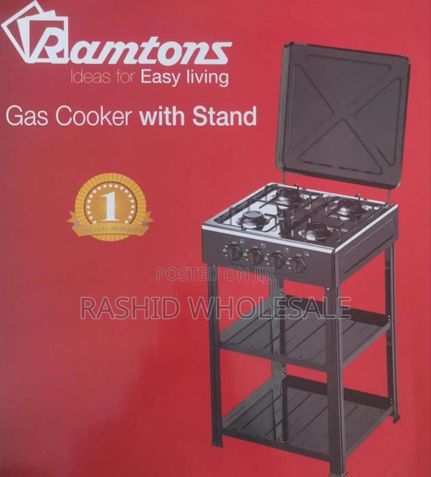 Ramtoms 4 Burner Standing Cooker With Shelves