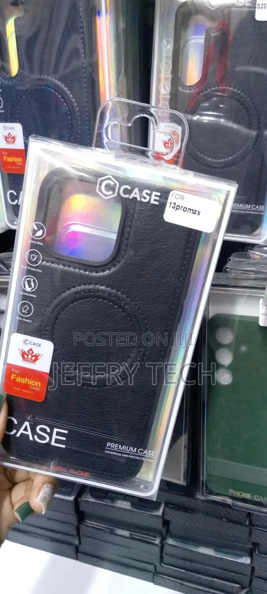 Magnetic For iPhone 13 Pro Max Premium PU Leather Case,Built