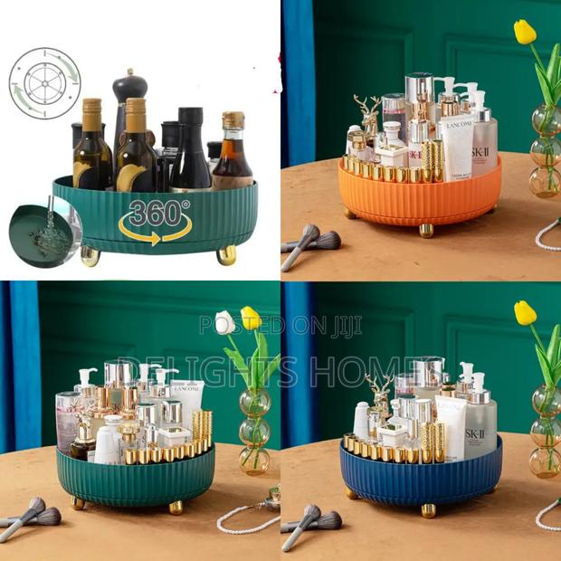 Plastic 3600 Rotating Tray Kitchen Seasoning Storage