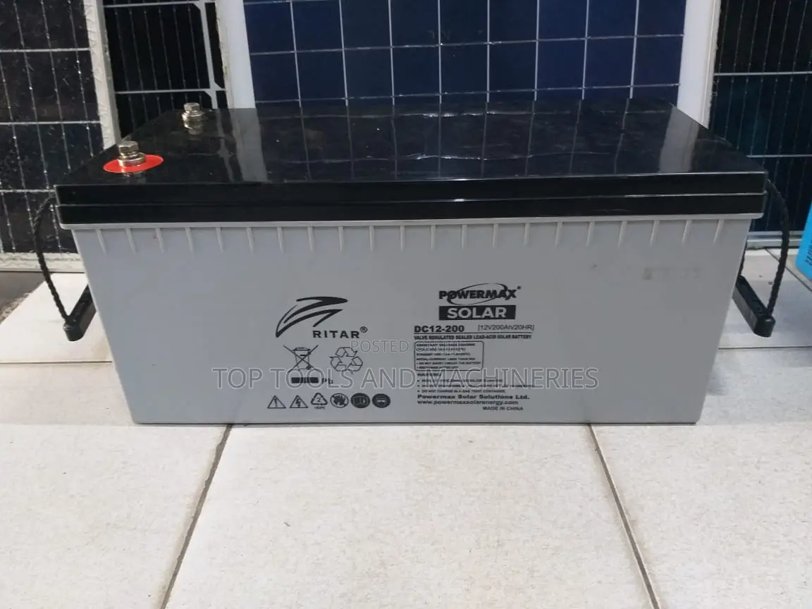 Ritar Dc12-200(12200ah/20hrs) Solar Backup Battery