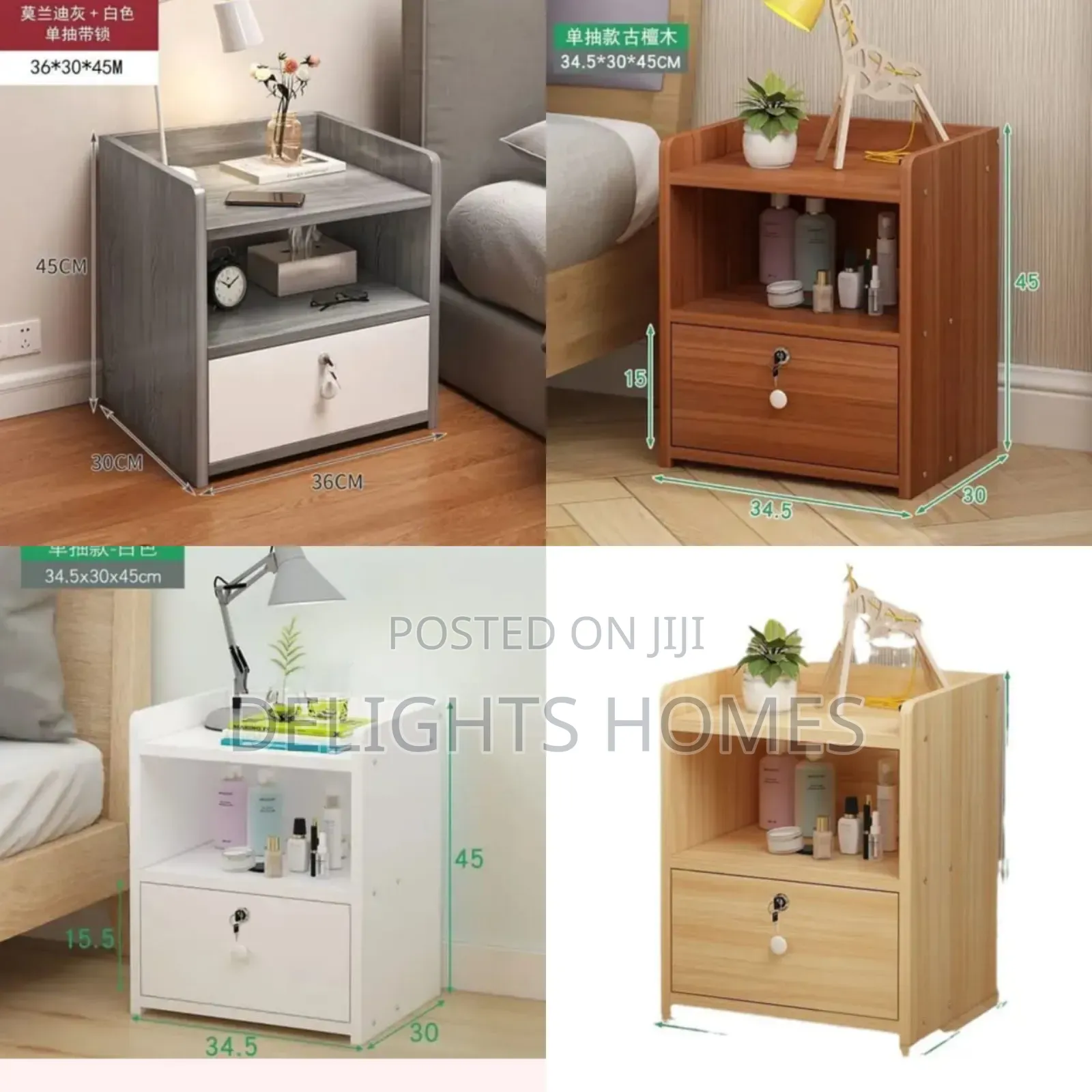  *Bedroom Modern Bedside Storage With Locker