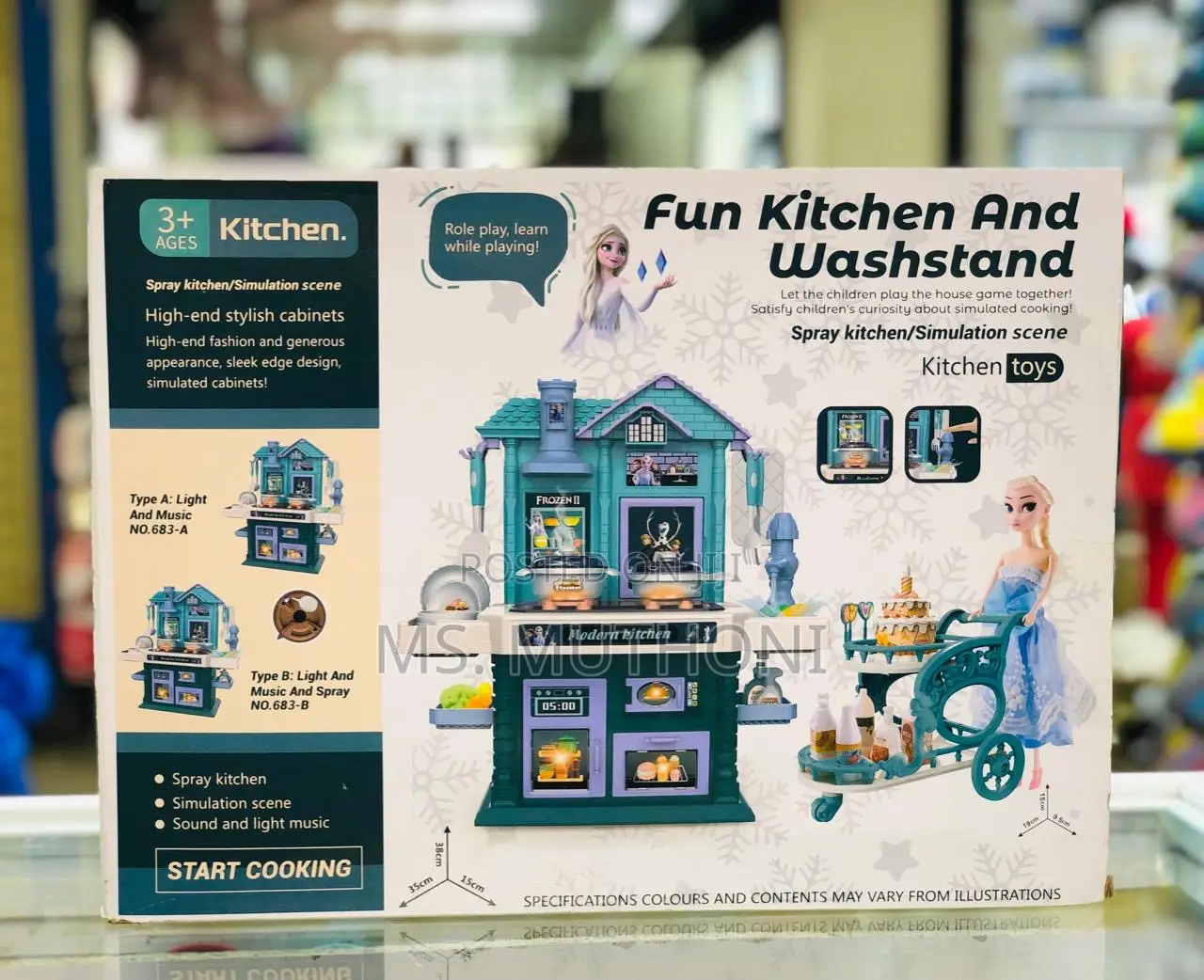 Kitchen Set With a Wash Stand