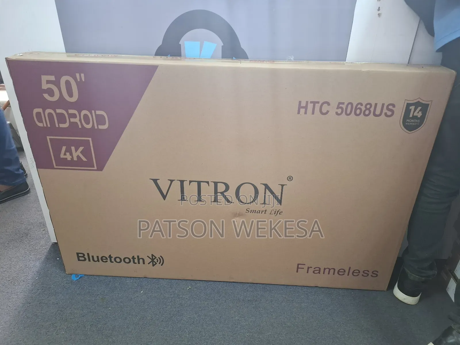 Vitron 50" Inch Frameless Uhd Android Tv Bluetooth -
