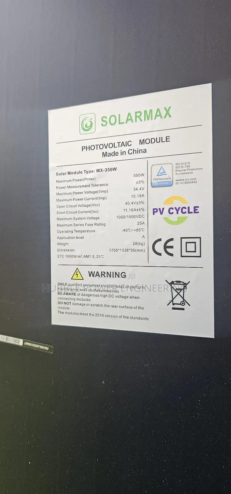 350w Solar Panels Monocrystalline Supee Black All Weather