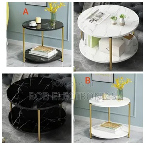 MDF Marble Effect Side Table