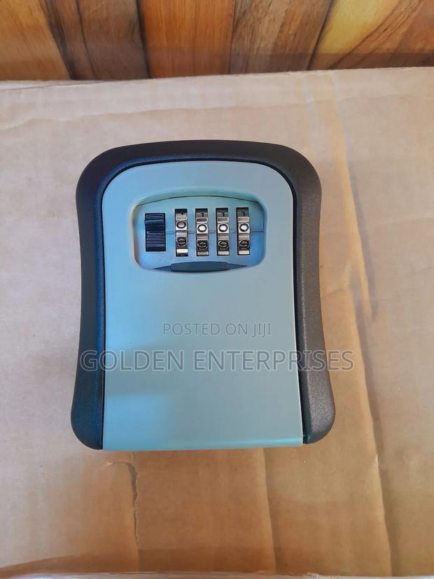 Grey Full Metallic Airbnb Key Lock Storage Box - main view