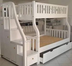 White Decker / Double Decker Bed / Bunk Bed Kenya