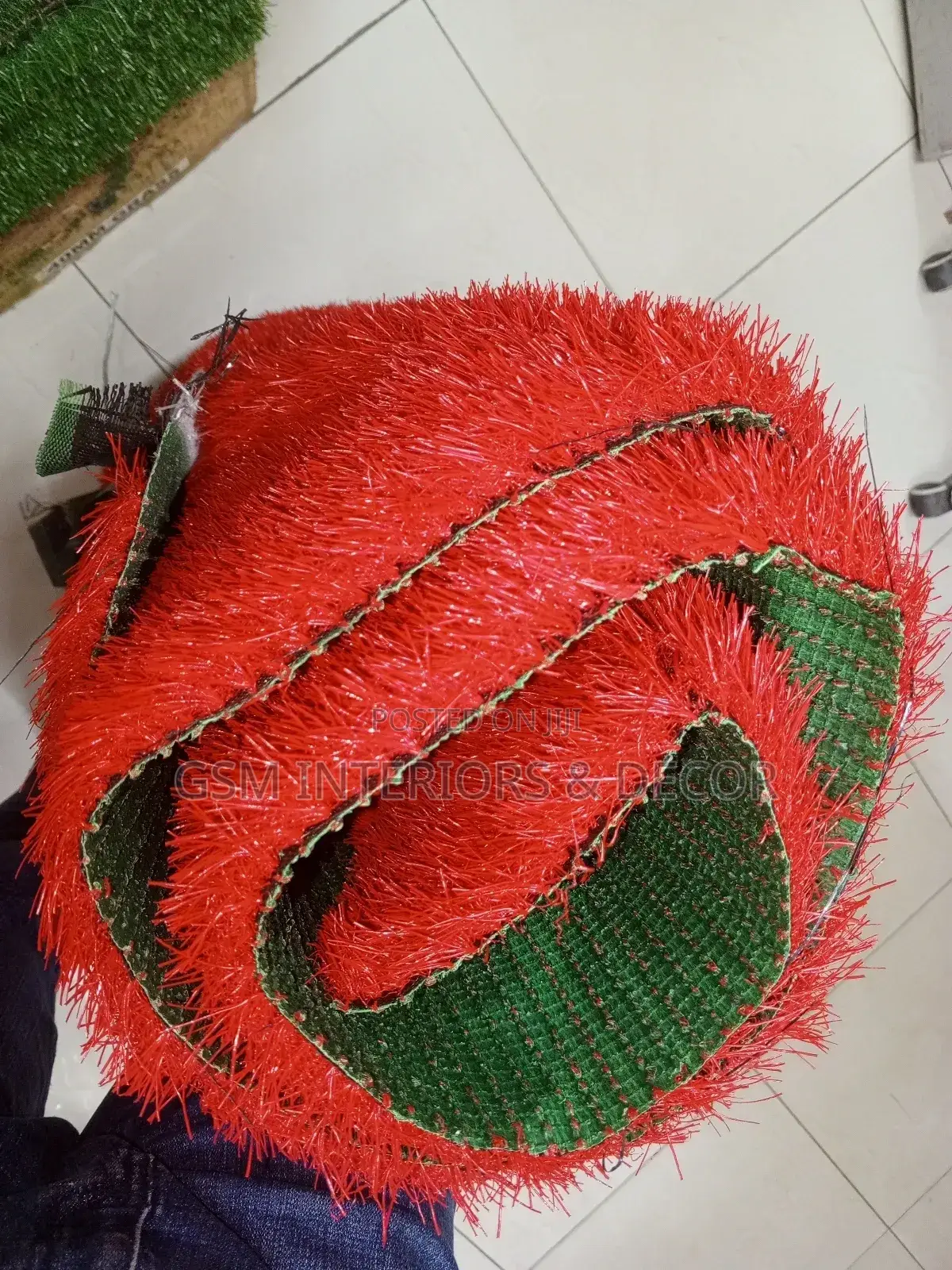 Red Artificial Grass Carpet Artificial Grass Carpet