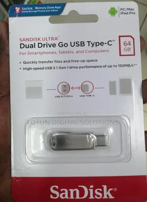 64gb Flashdisk Type C Sandisk Dual
