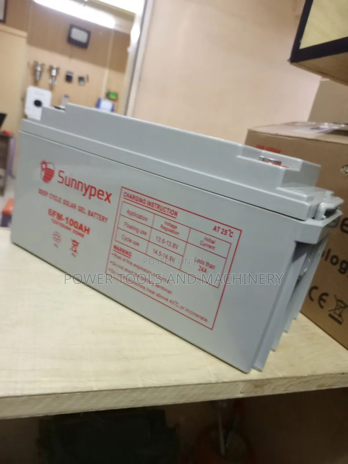 Sunnypex 100ah Solar Battery Maintance Free