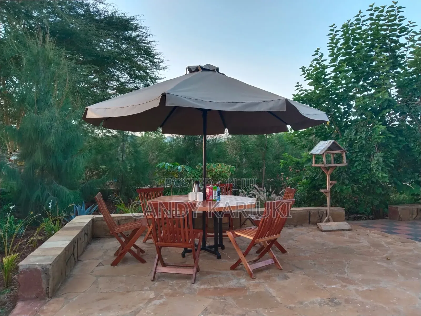 Pure Mahogany 6 Seater Outdoor Set (Foldable Chairs)