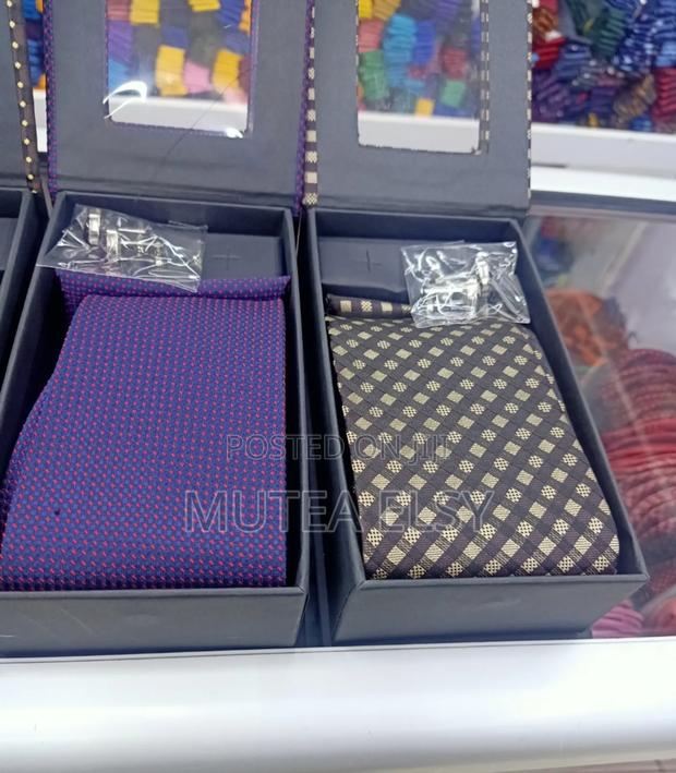 Dark Purple Polycadot Tie Sets - thumbnail 2