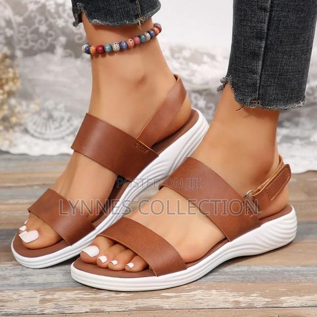 Strapped Leather Sandals Sizes 37 to 42 - thumbnail 2