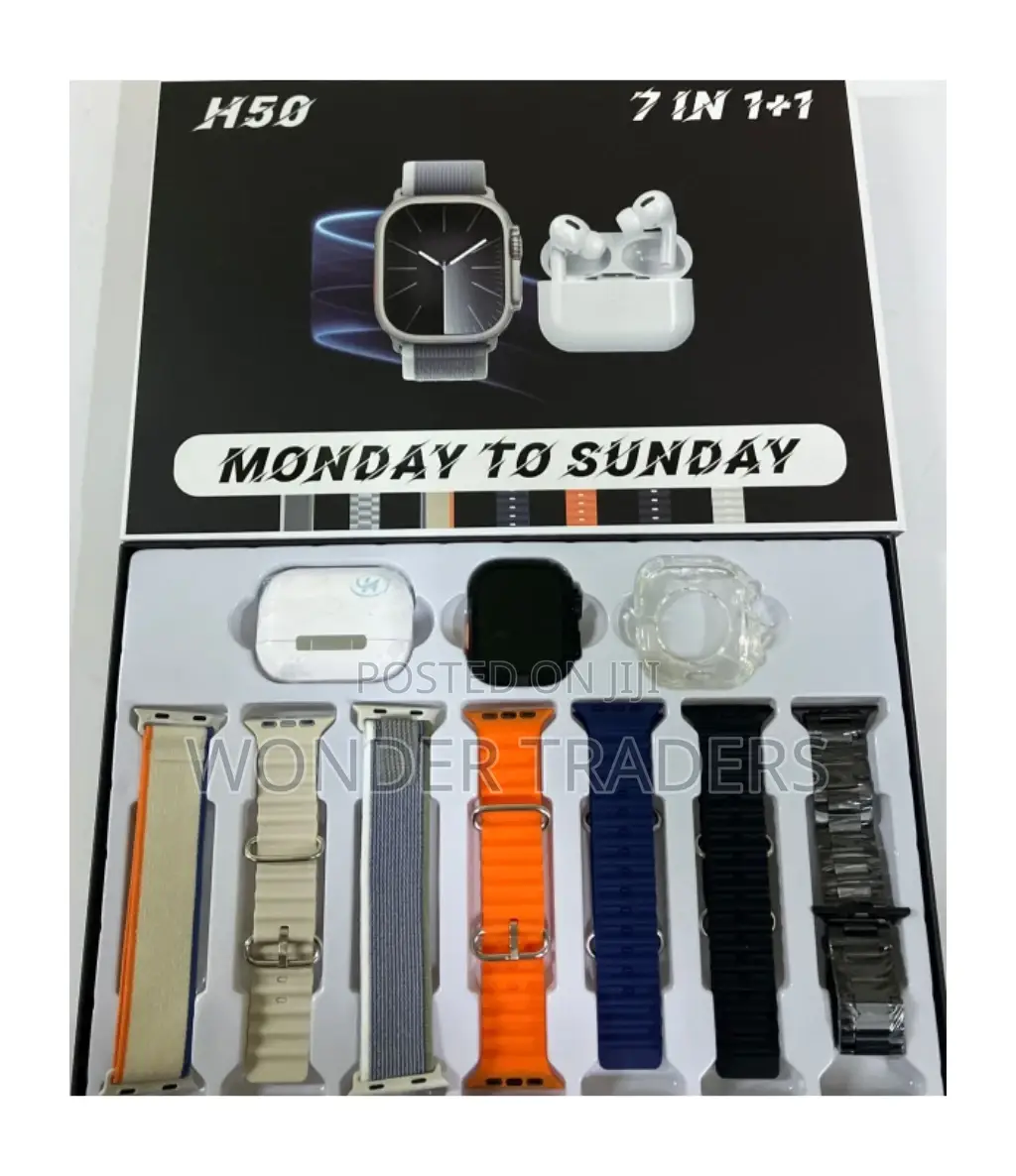 H50 Ultra Smart Watch With Bluetooth Wireless Earphones