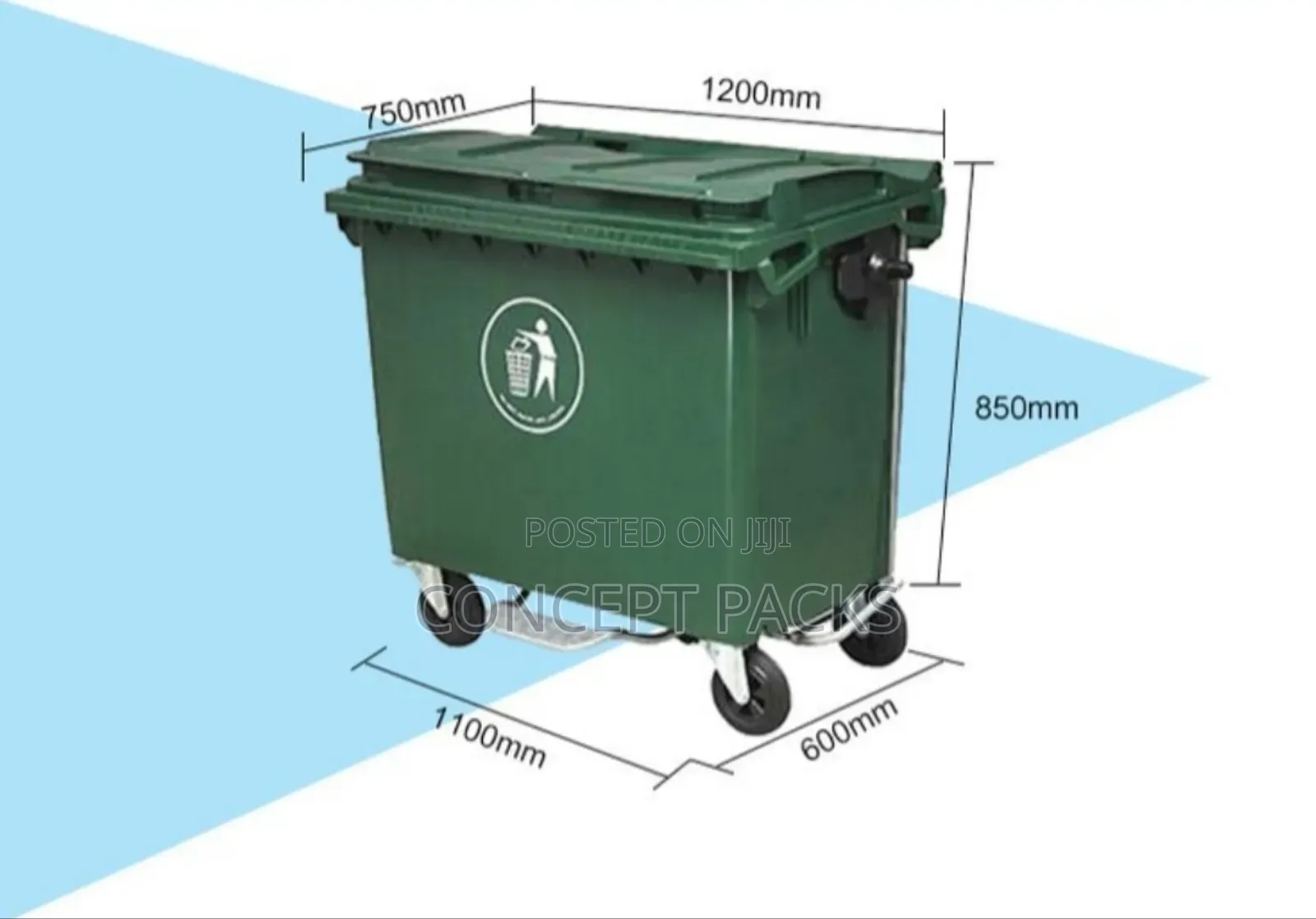 660 Litre Residential 4 Wheelie Bin