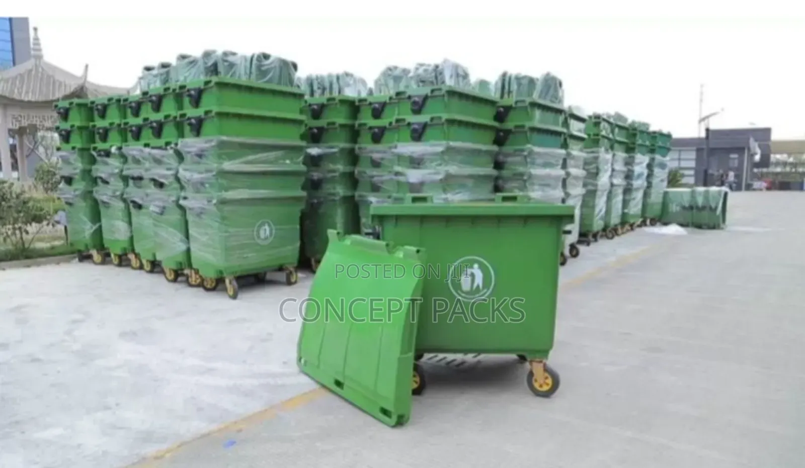 660 Litre Plastic Wheel Dustbin.