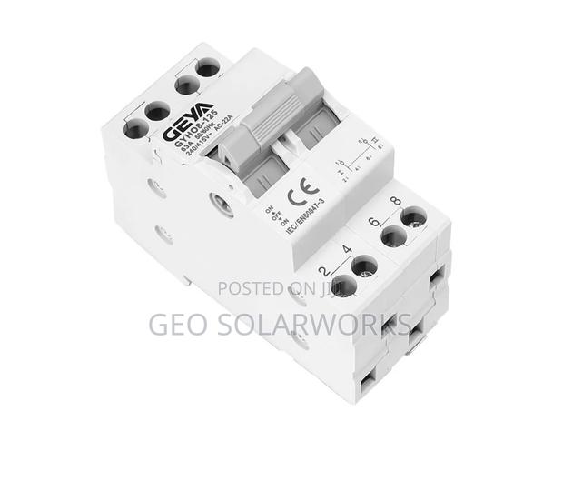 63A 2P GEYA Manual Changeover Transfer Switch- Din Rail Type