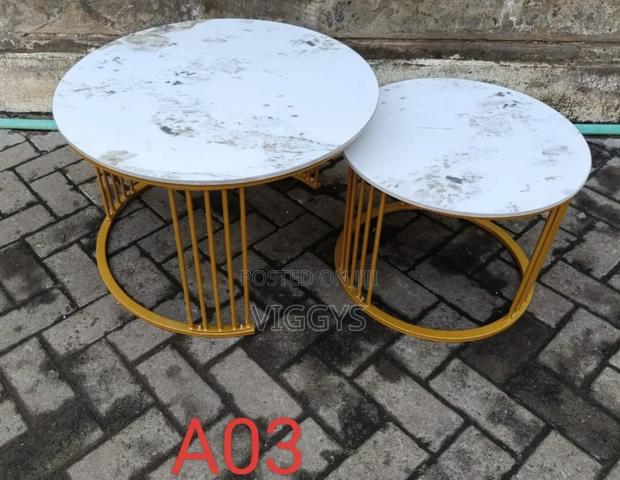 Great Ceramic Marble Coffee Nesting Table A05j - main view