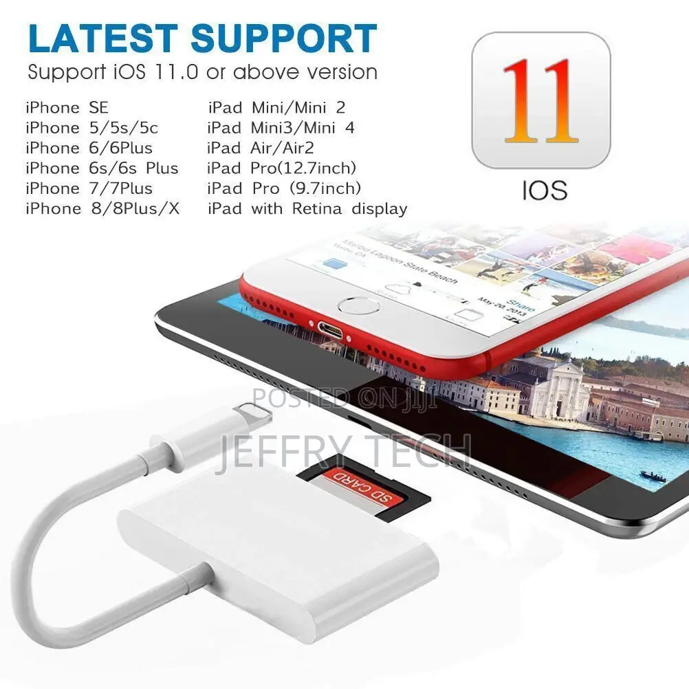 USB to Card Reader Adapter USB Camera Micro SD Memory Slot F