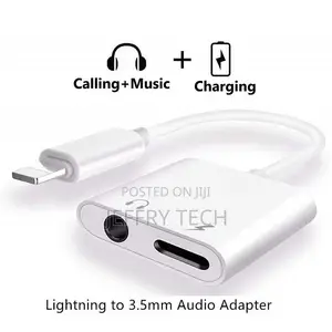 Lightning to 3.5mm Jack Adapter With Lightning Female Chargi
