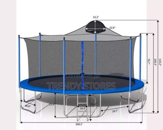 14ft Trampoline With Enclosure Net - thumbnail 2