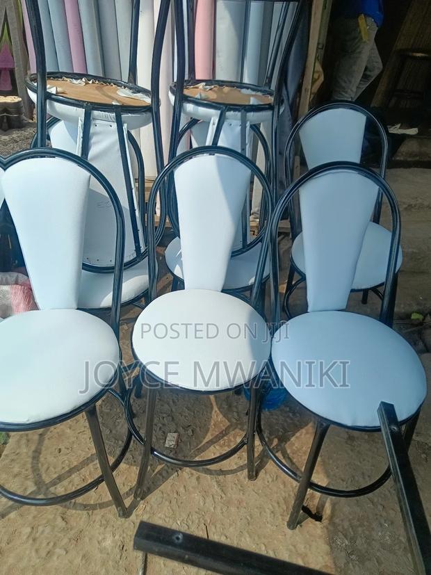 Restaurant Chairs, White and Black - thumbnail 4