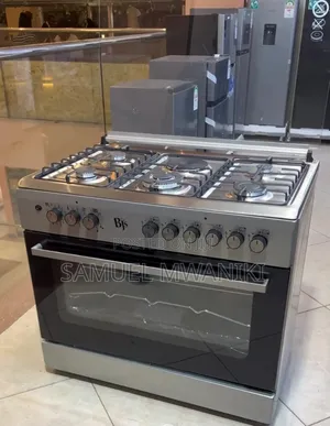 BJ’S 90 by 60 Cooker 4GAS+1WOK+1HOTPLATE SILVER/INOX E/Oven