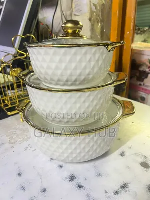 3pcs Ceramic Pots 2.5 L , 2L and 1L