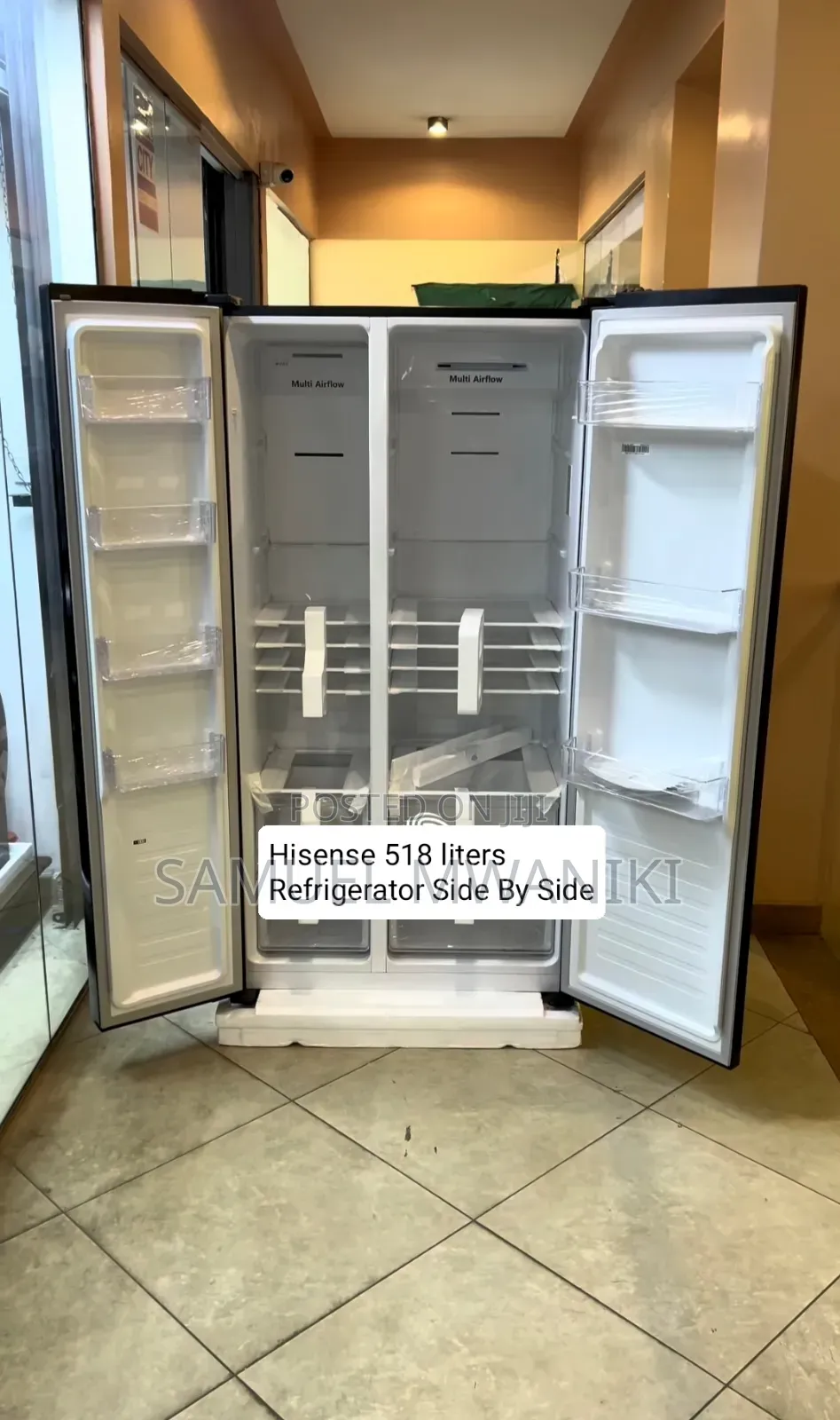 Hisense 518l Side by Side Fridge With Water Dispenser
