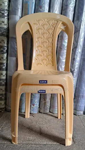 Cream Armless Adix Plastic Chairs